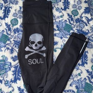 Black Lululemon x SoulCycle Mesh Leggings